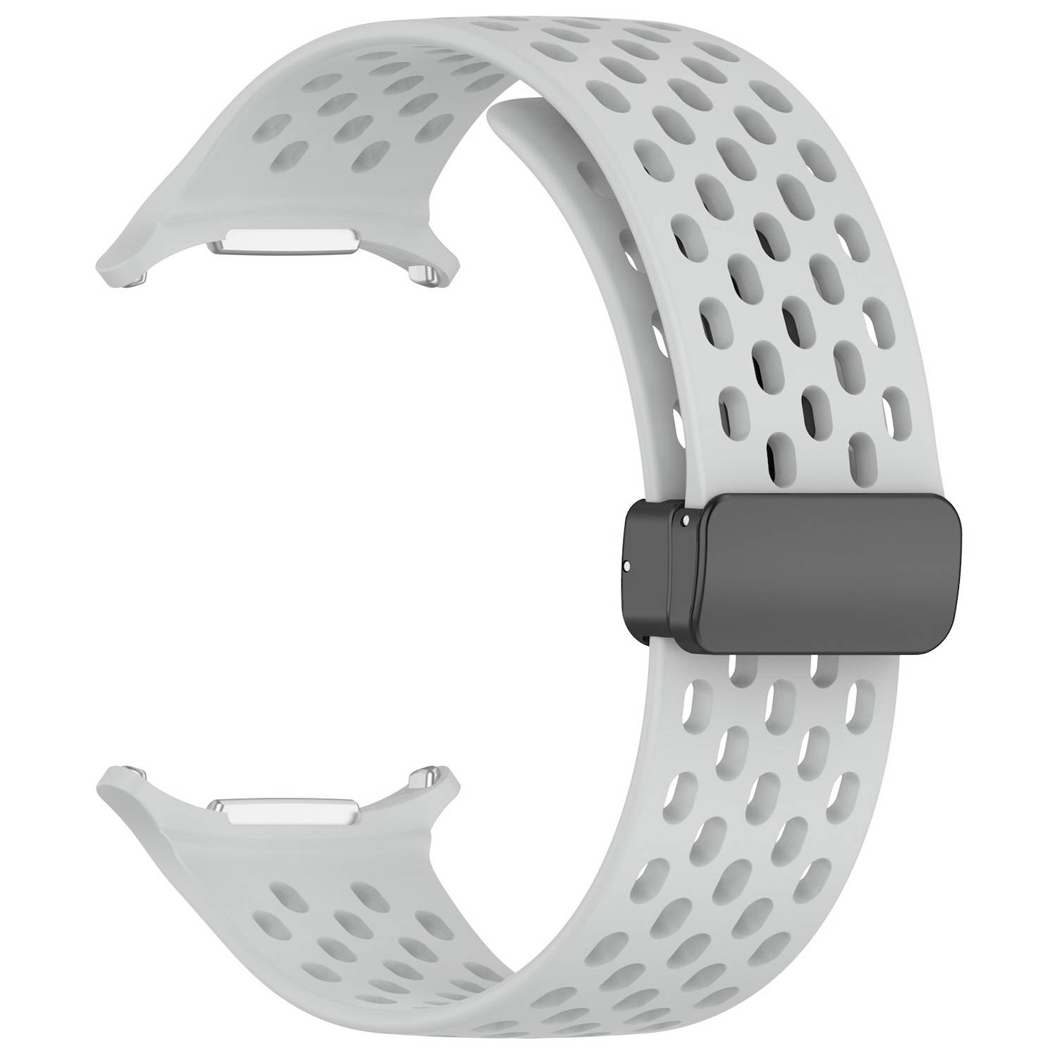Für Samsung Galaxy Watch Ultra 47mm Silikon Magnetisch Armband Grau