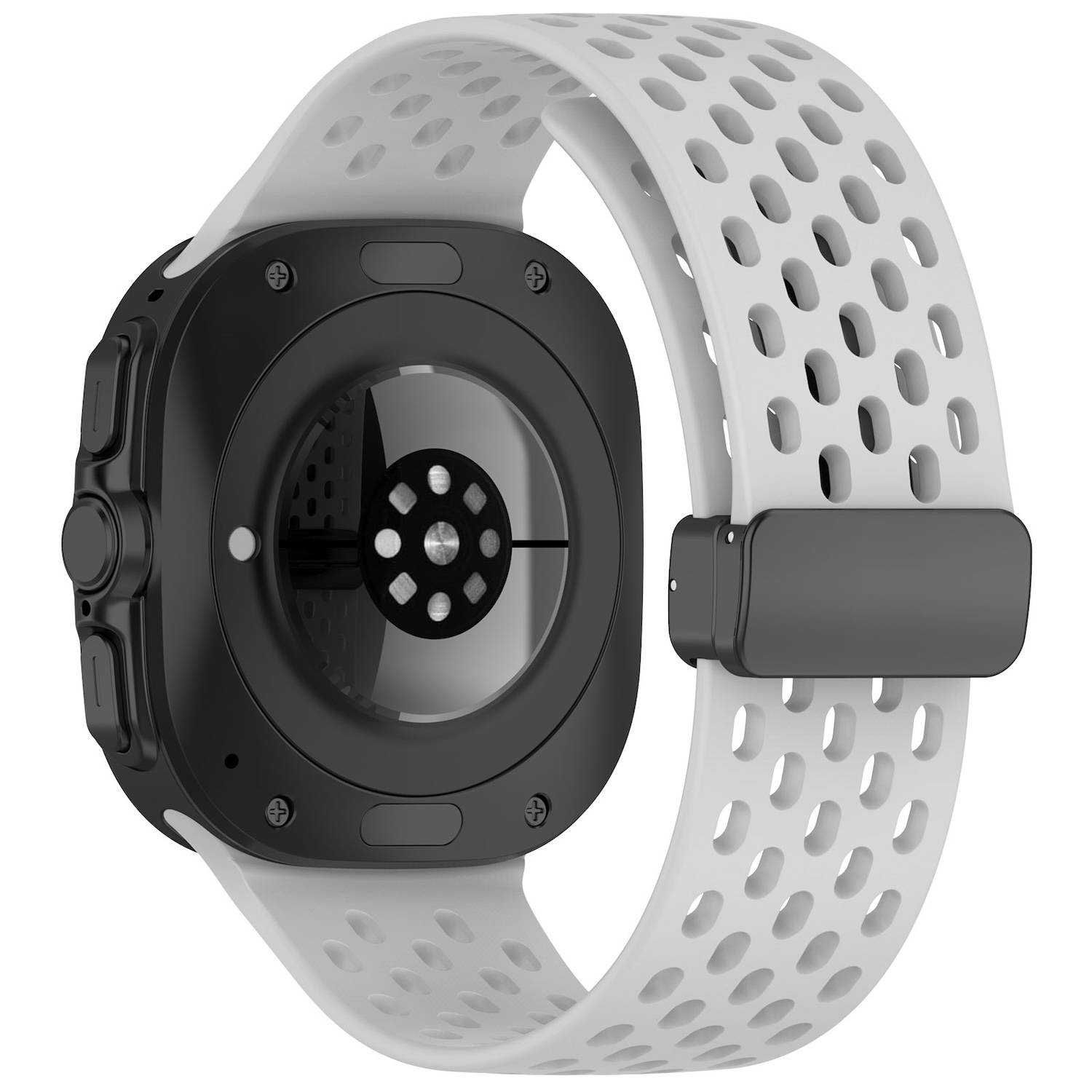Für Samsung Galaxy Watch Ultra 47mm Silikon Magnetisch Armband Grau