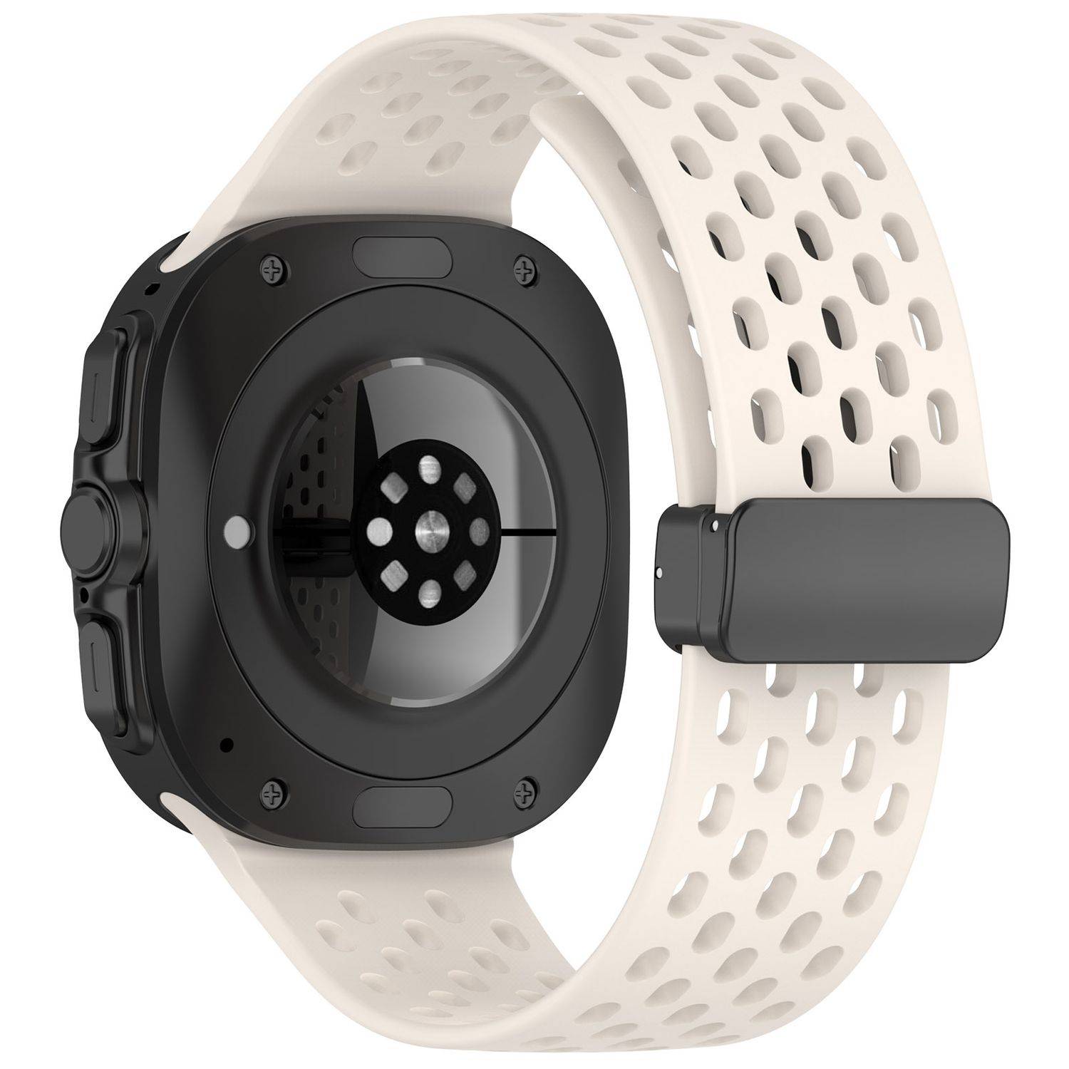 Für Samsung Galaxy Watch Ultra 47mm Silikon Magnetisch Armband Beige