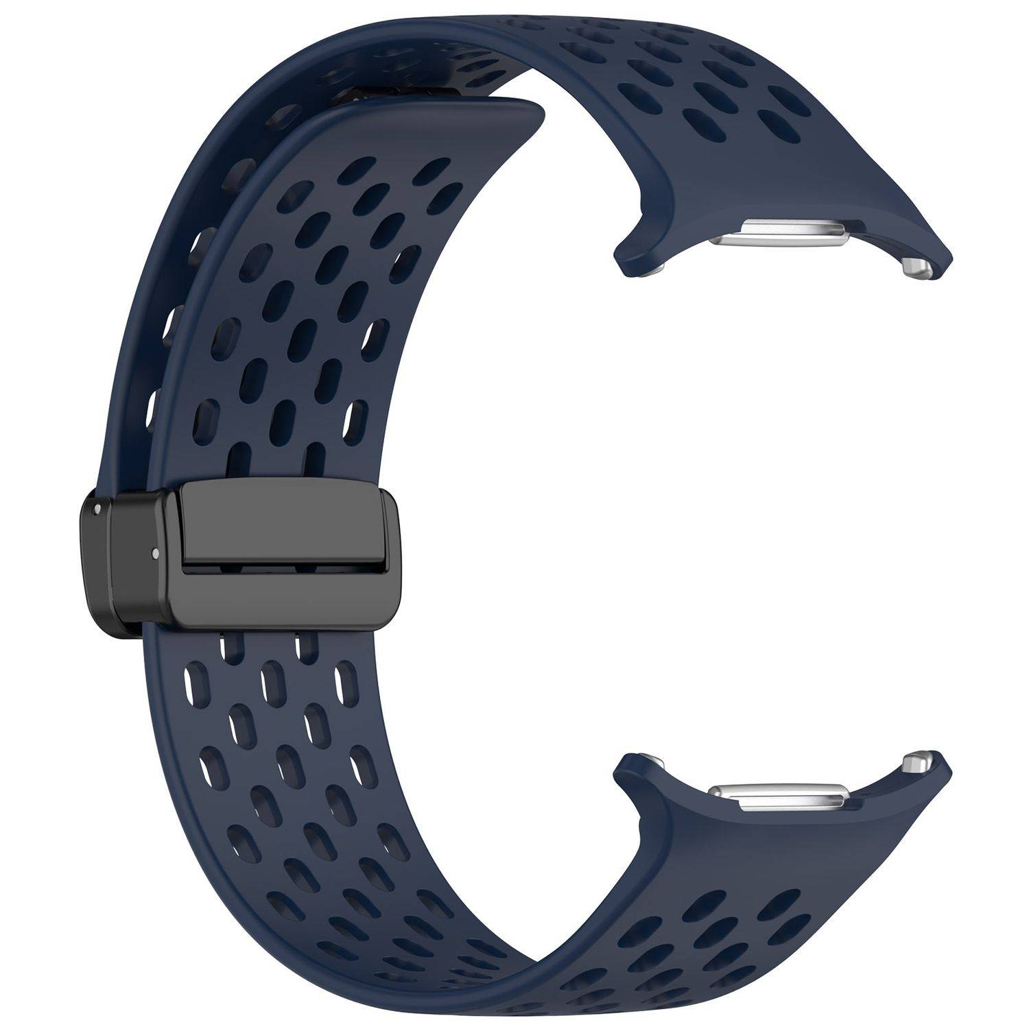 Für Samsung Galaxy Watch Ultra 47mm Silikon Magnetisch Armband D- Blau