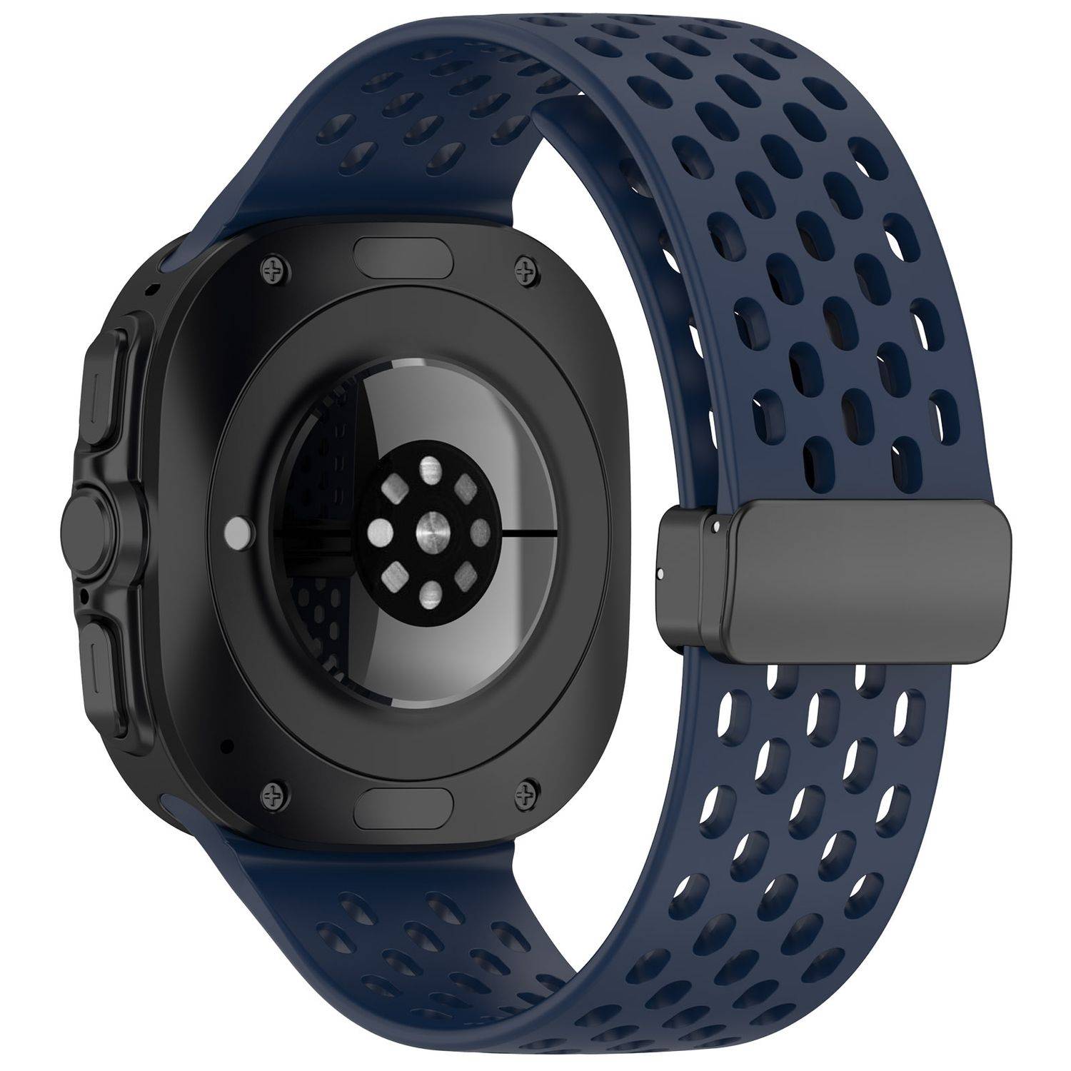 Für Samsung Galaxy Watch Ultra 47mm Silikon Magnetisch Armband D- Blau