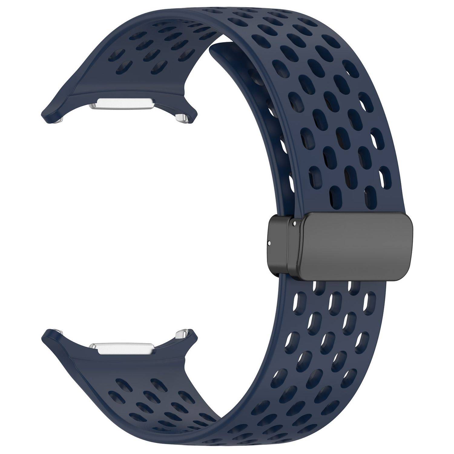 Für Samsung Galaxy Watch Ultra 47mm Silikon Magnetisch Armband D- Blau