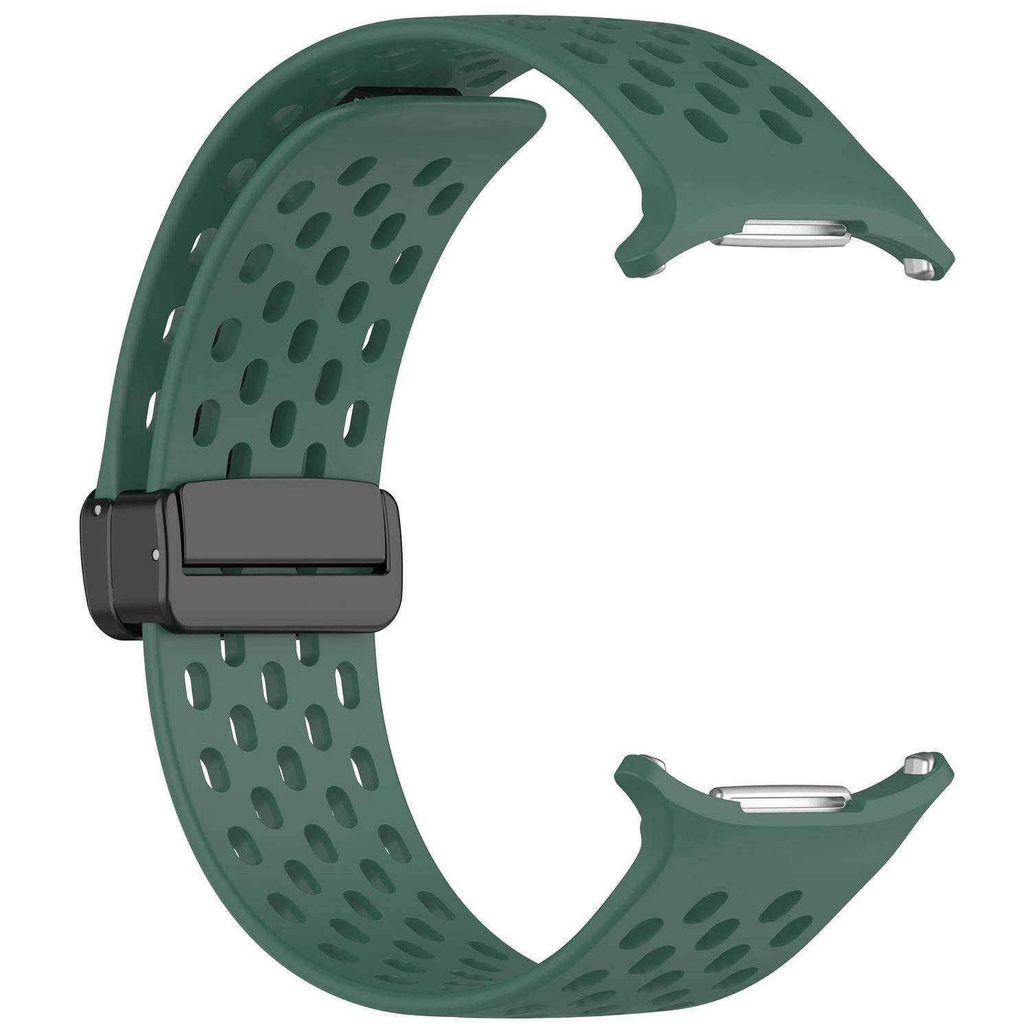 Für Samsung Galaxy Watch Ultra 47mm Silikon Magnetisch Armband D- Grün