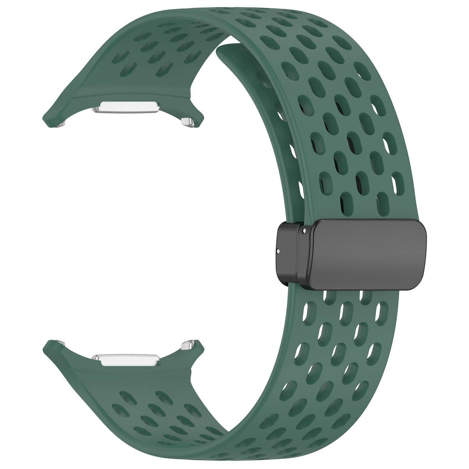 Für Samsung Galaxy Watch Ultra 47mm Silikon Magnetisch Armband D- Grün