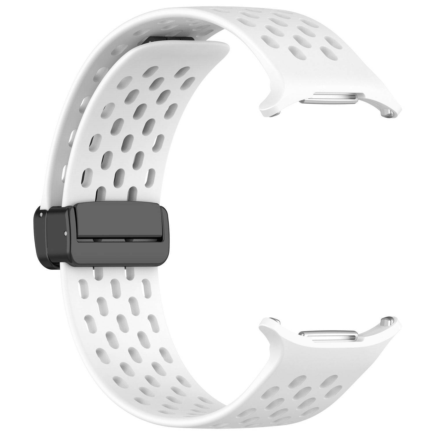 Für Samsung Galaxy Watch Ultra 47mm Silikon Magnetisch Armband Weiß