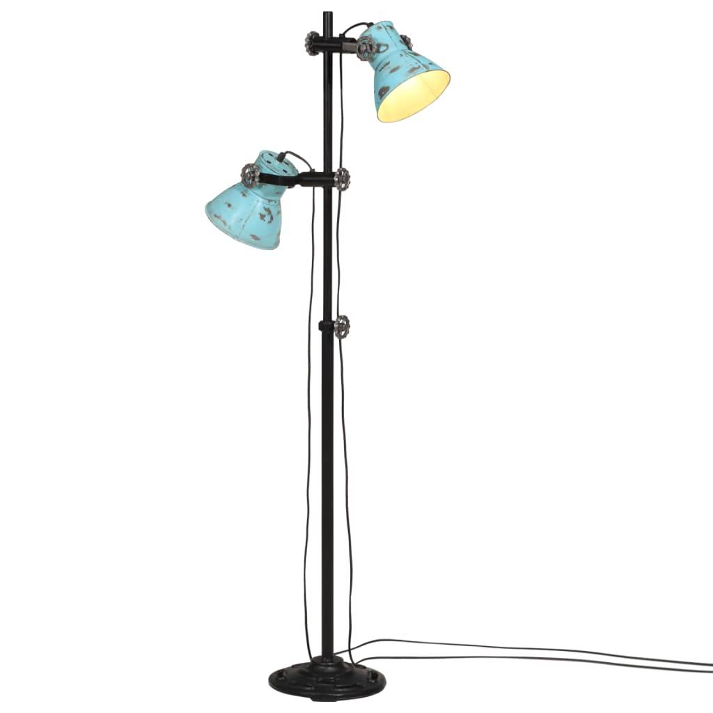 vidaXL Stehleuchte 25 W Blau 25x25x90/140 cm E27