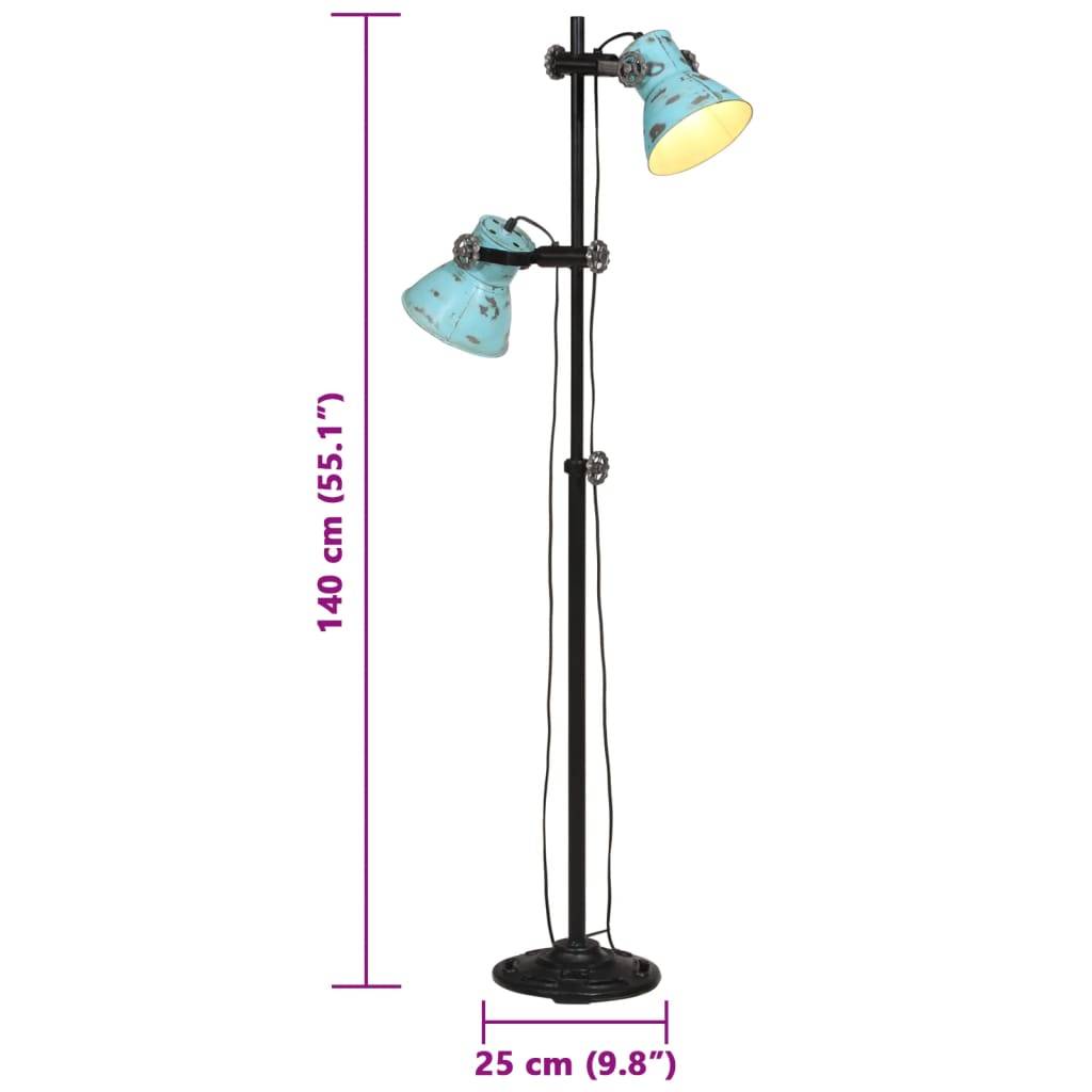 vidaXL Stehleuchte 25 W Blau 25x25x90/140 cm E27