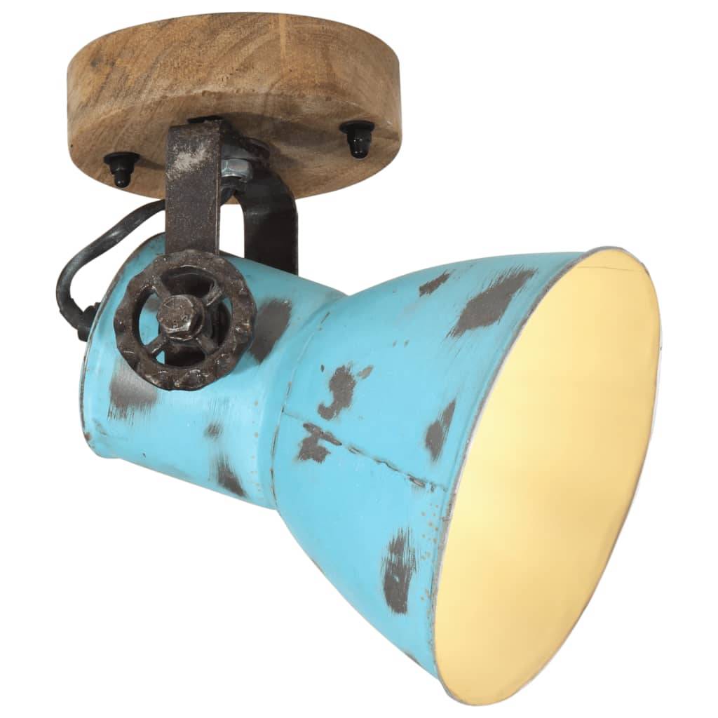 vidaXL Wandleuchte 25 W Blau 11,5x11,5x25 cm E27