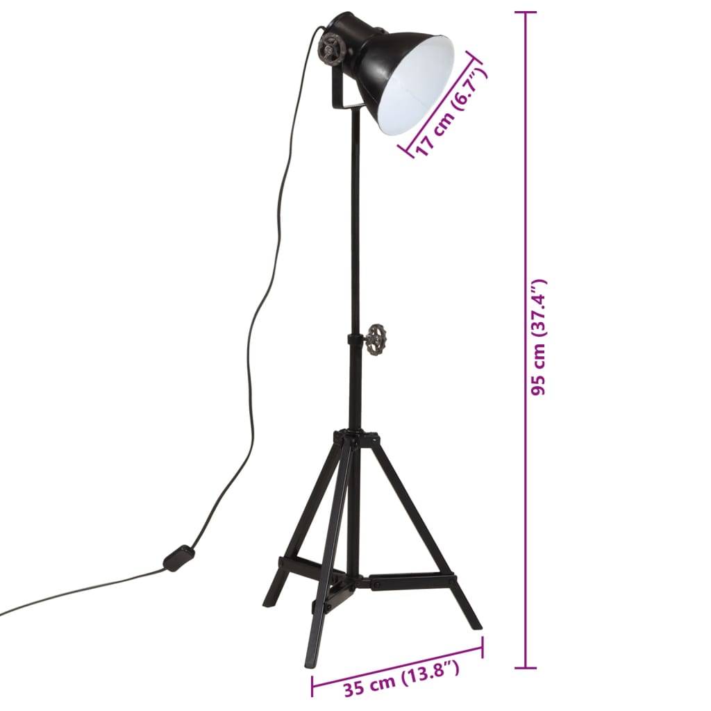 vidaXL Stehleuchte 25 W Schwarz 35x35x65/95 cm E27