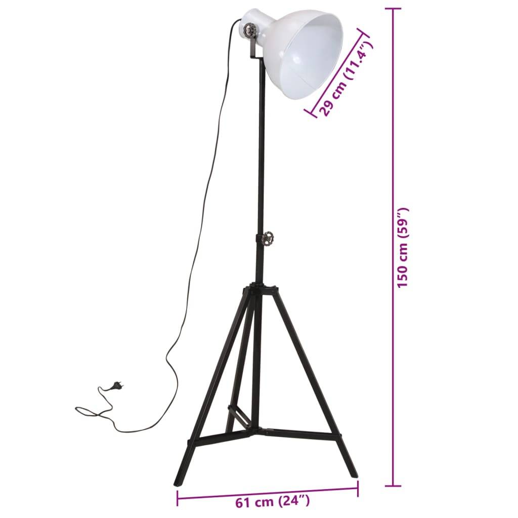 vidaXL Stehleuchte 25 W Weiß 61x61x90/150 cm E27