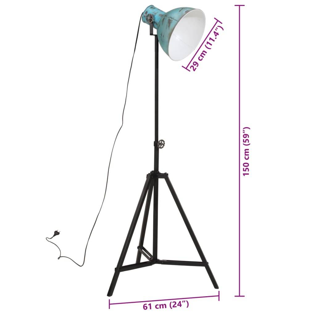vidaXL Stehleuchte 25 W Blau 61x61x90/150 cm E27