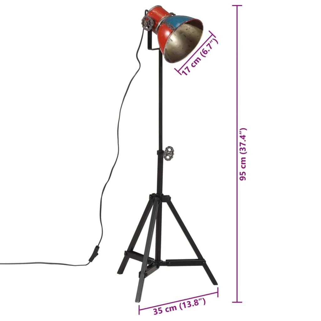 vidaXL Stehleuchte 25 W Mehrfarbig 35x35x65/95 cm E27