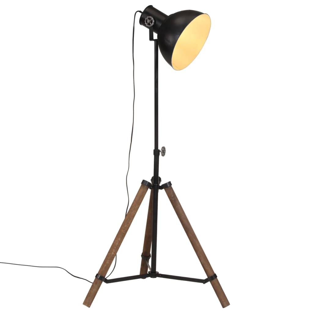 vidaXL Stehleuchte 25 W Schwarz 75x75x90-150 cm E27