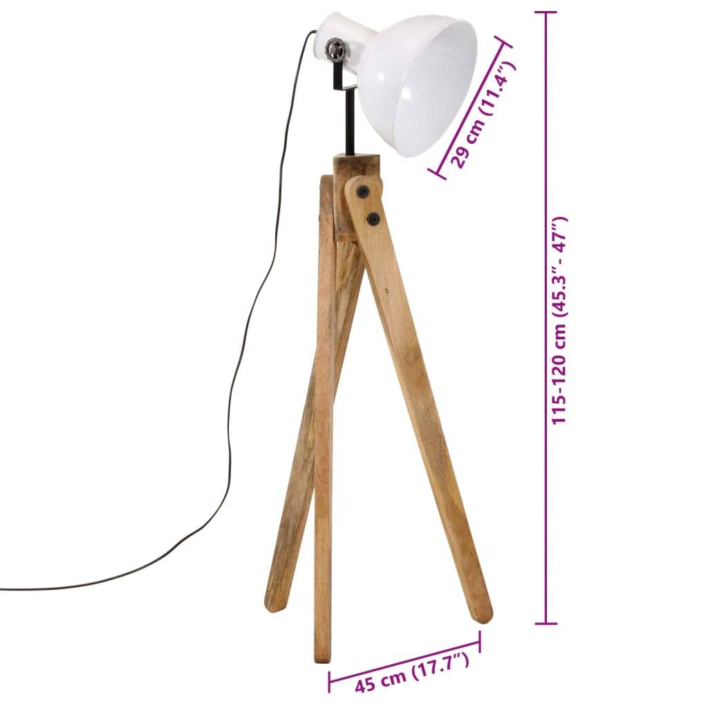 vidaXL Stehleuchte 25 W Weiß 45x45x120 cm E27