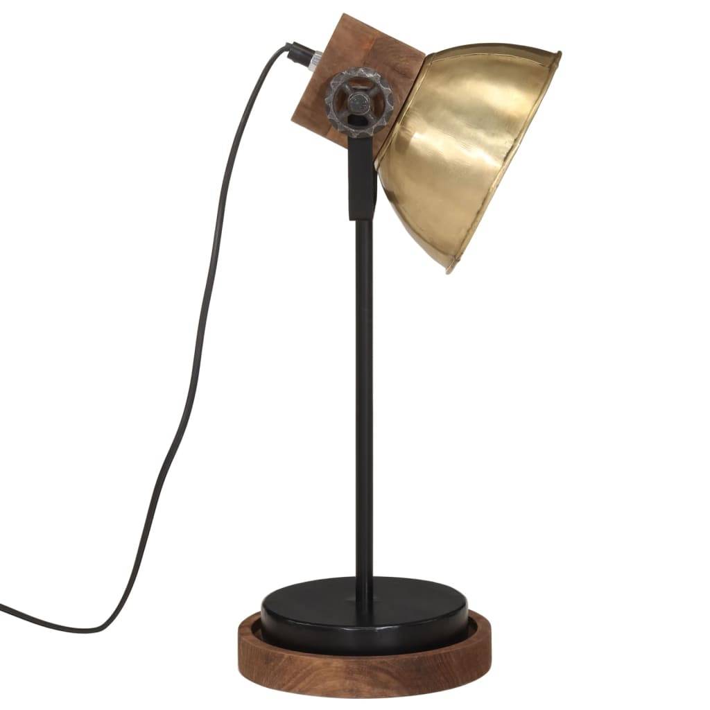 vidaXL Schreibtischlampe 25 W Antik-Messing 17x17x50 cm E27
