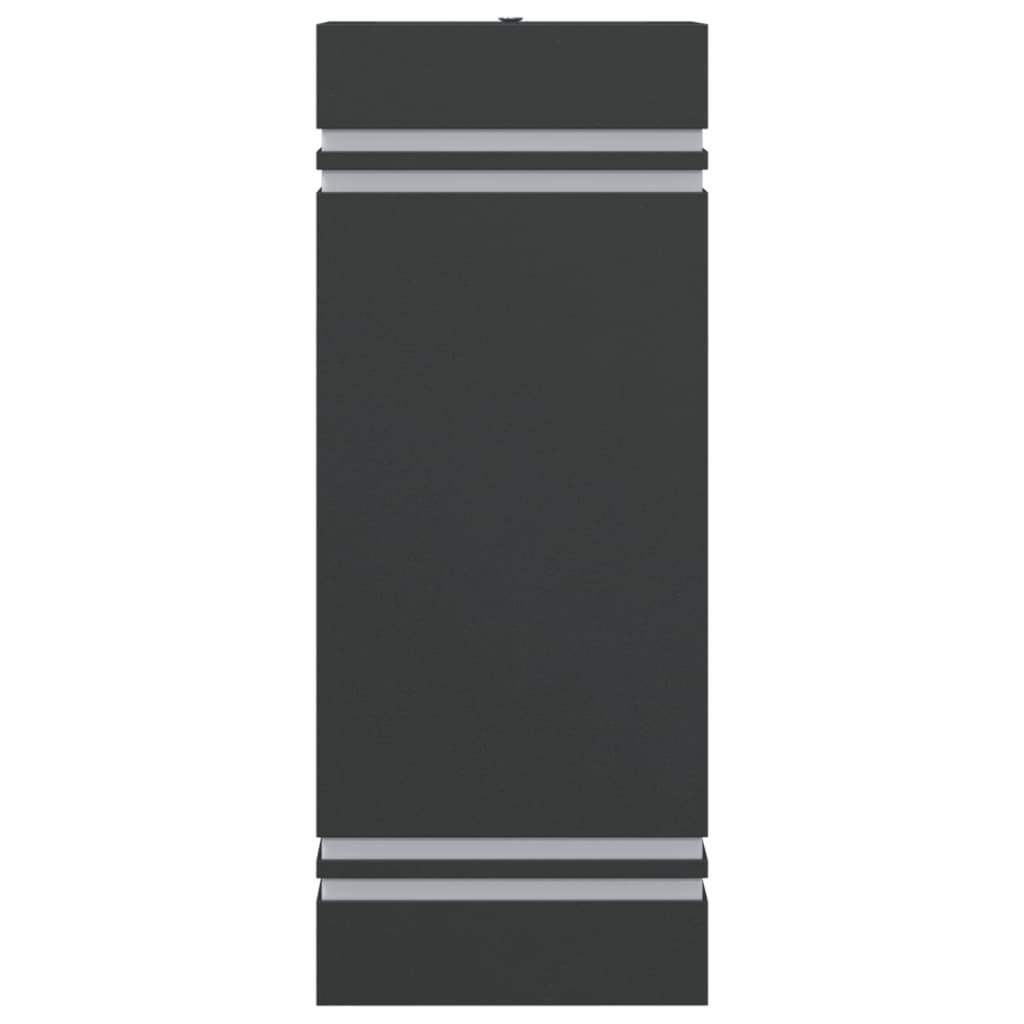 vidaXL Außenwandleuchte Schwarz Edelstahl