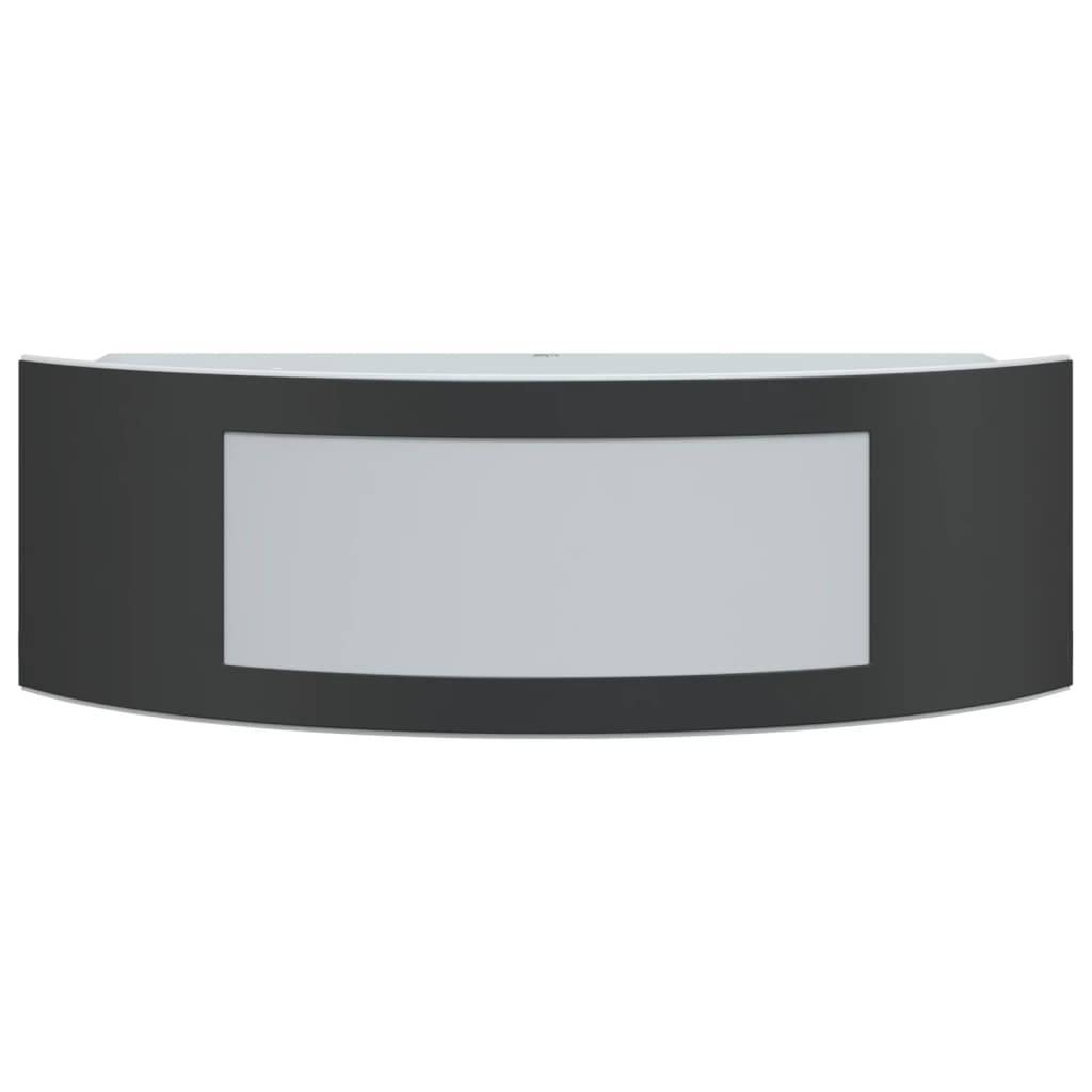 vidaXL Außenwandleuchten 2 Stk. Schwarz Edelstahl