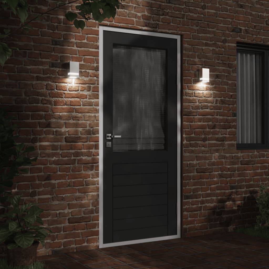 vidaXL Außenwandleuchte Silbern Edelstahl