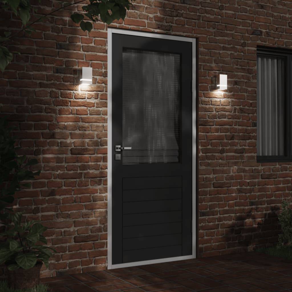 vidaXL Außenwandleuchte Silbern Edelstahl