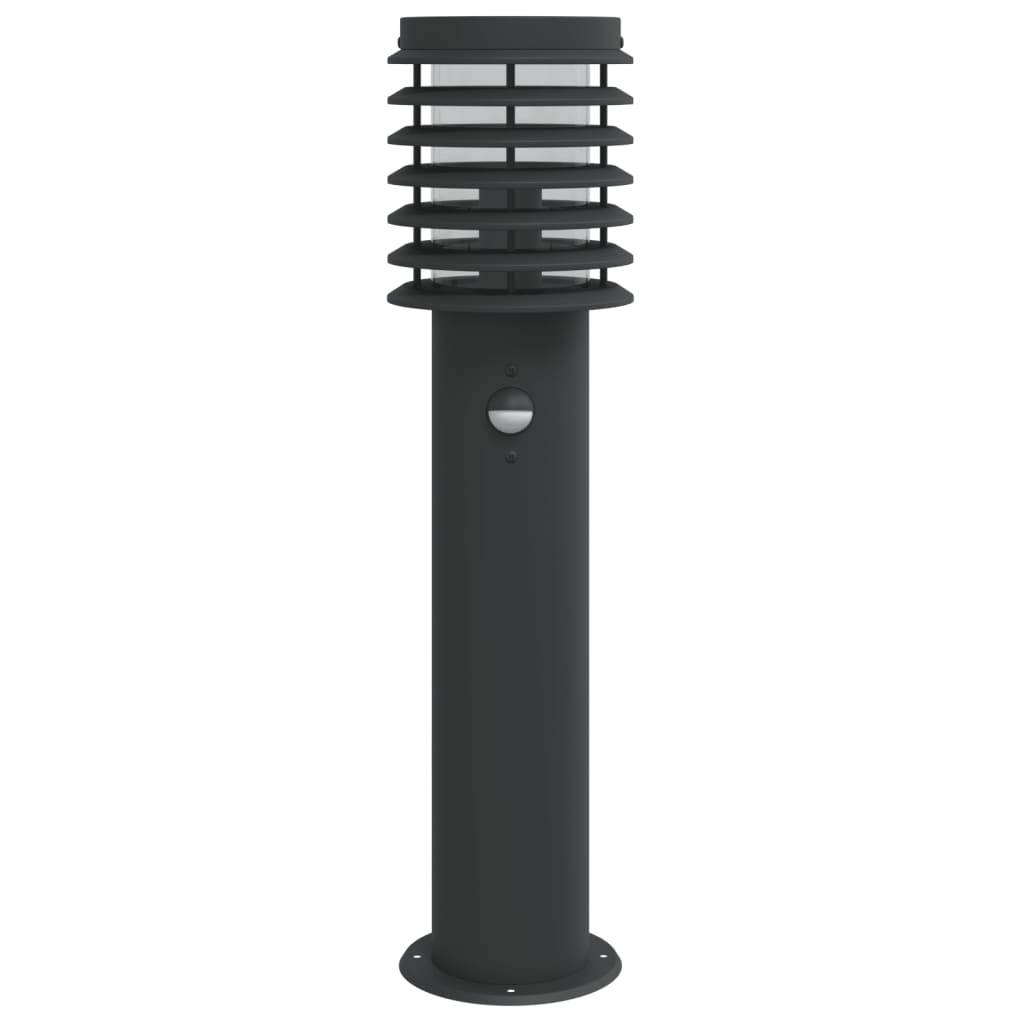 vidaXL Wegeleuchten mit Bewegungsmelder 3 Stk. Schwarz 60 cm Edelstahl