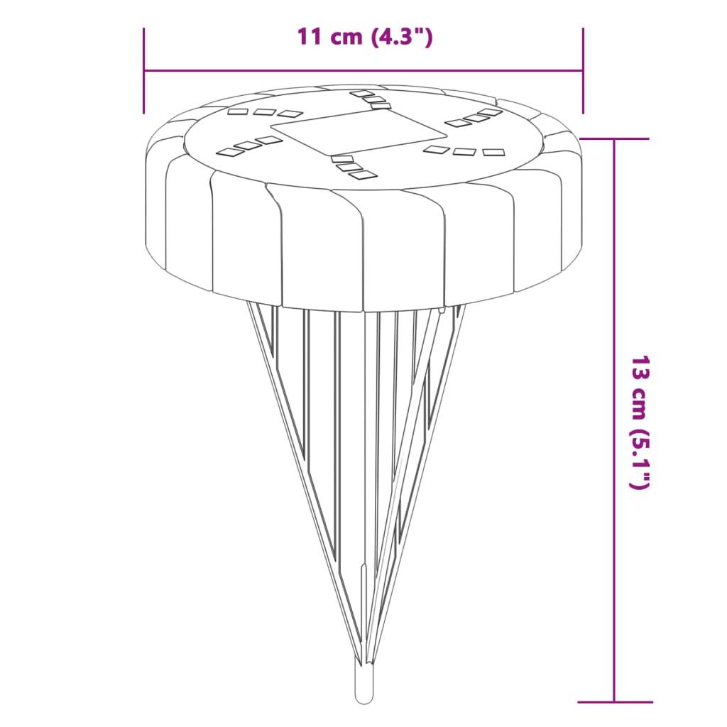 vidaXL Solar-Bodenleuchten mit Erdspieß 4 Stk. Warmweiß