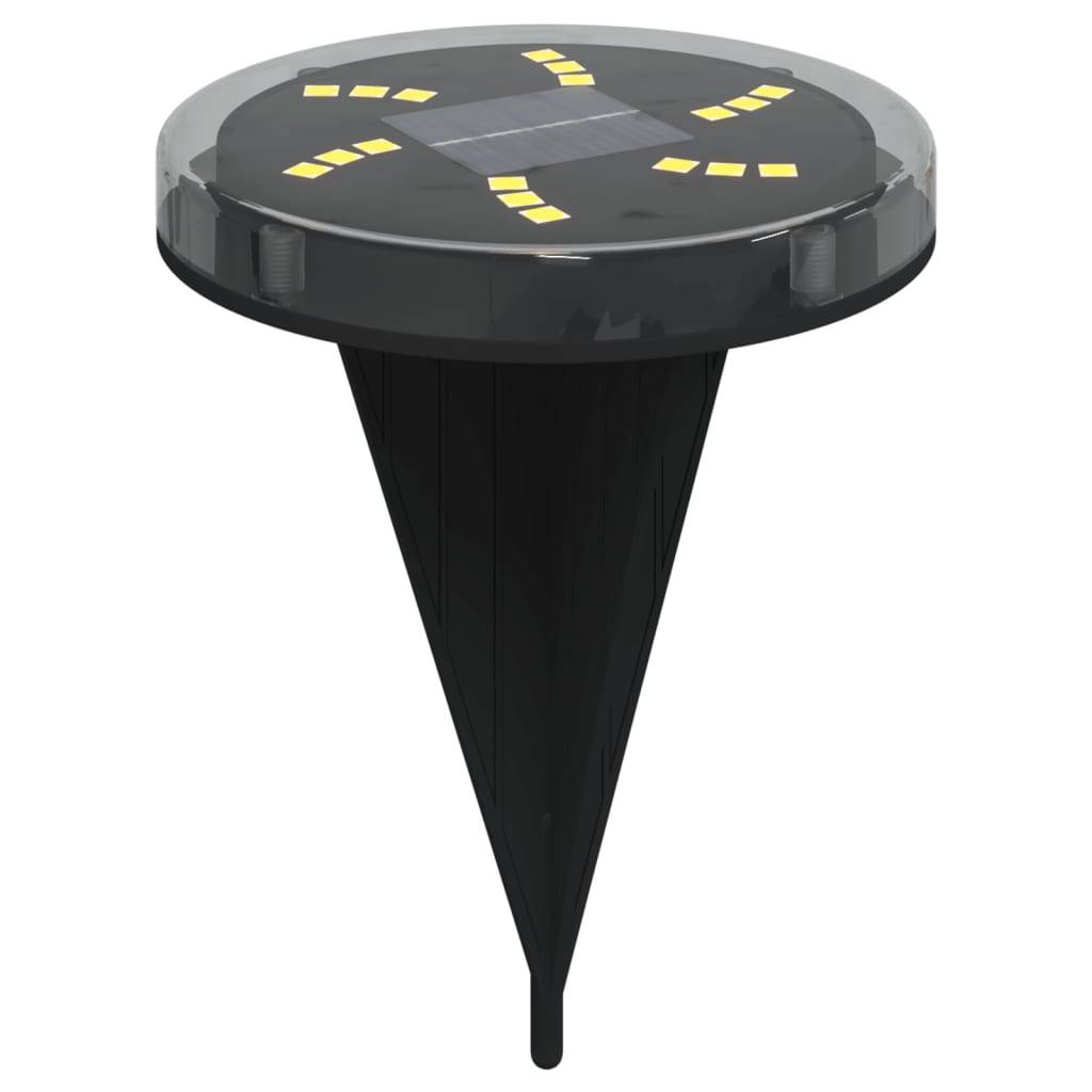 vidaXL Solar-Bodenleuchten mit Erdspieß 12 Stk. Warmweiß