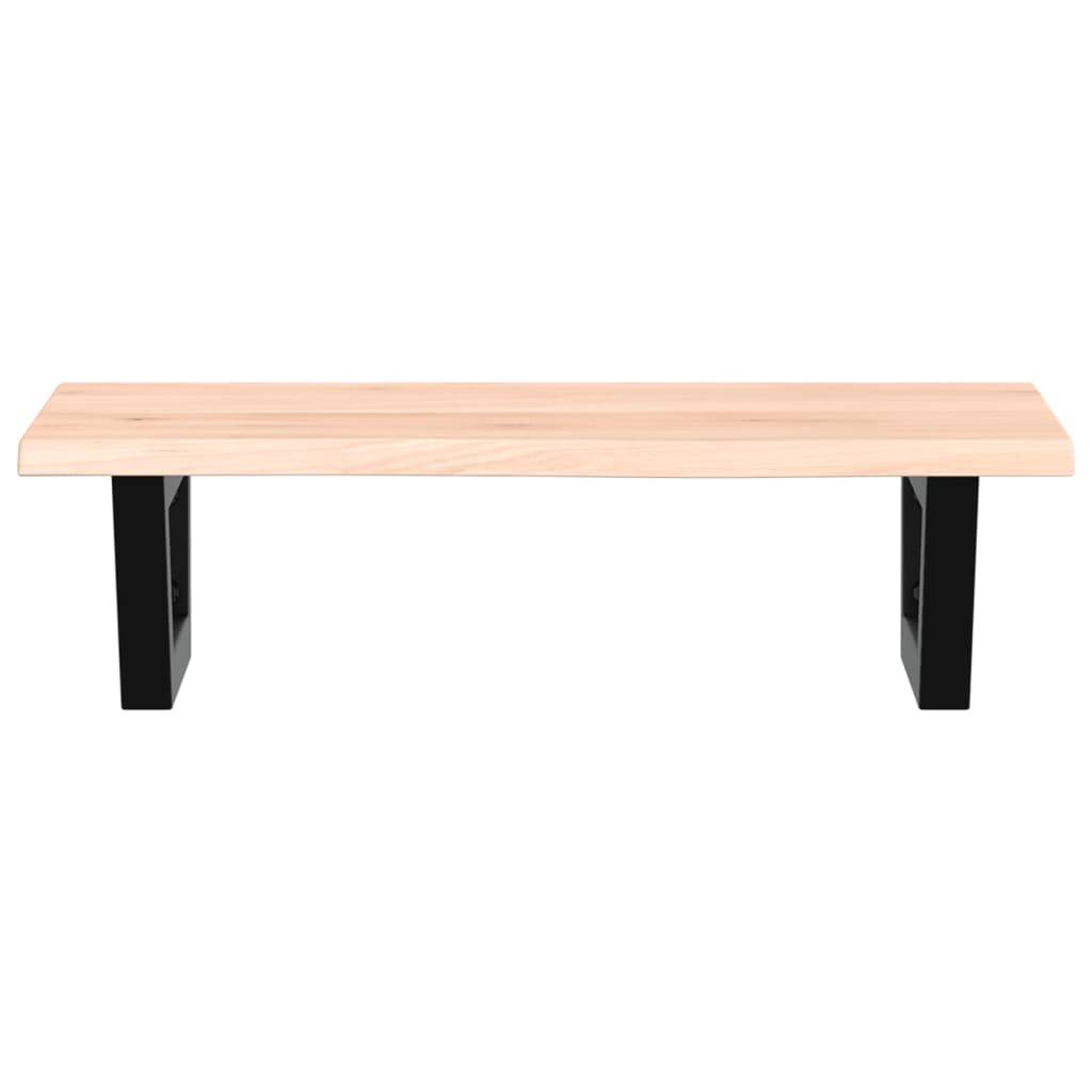 vidaXL Waschtischplatte mit Halterung Stahl und Massivholz Eiche