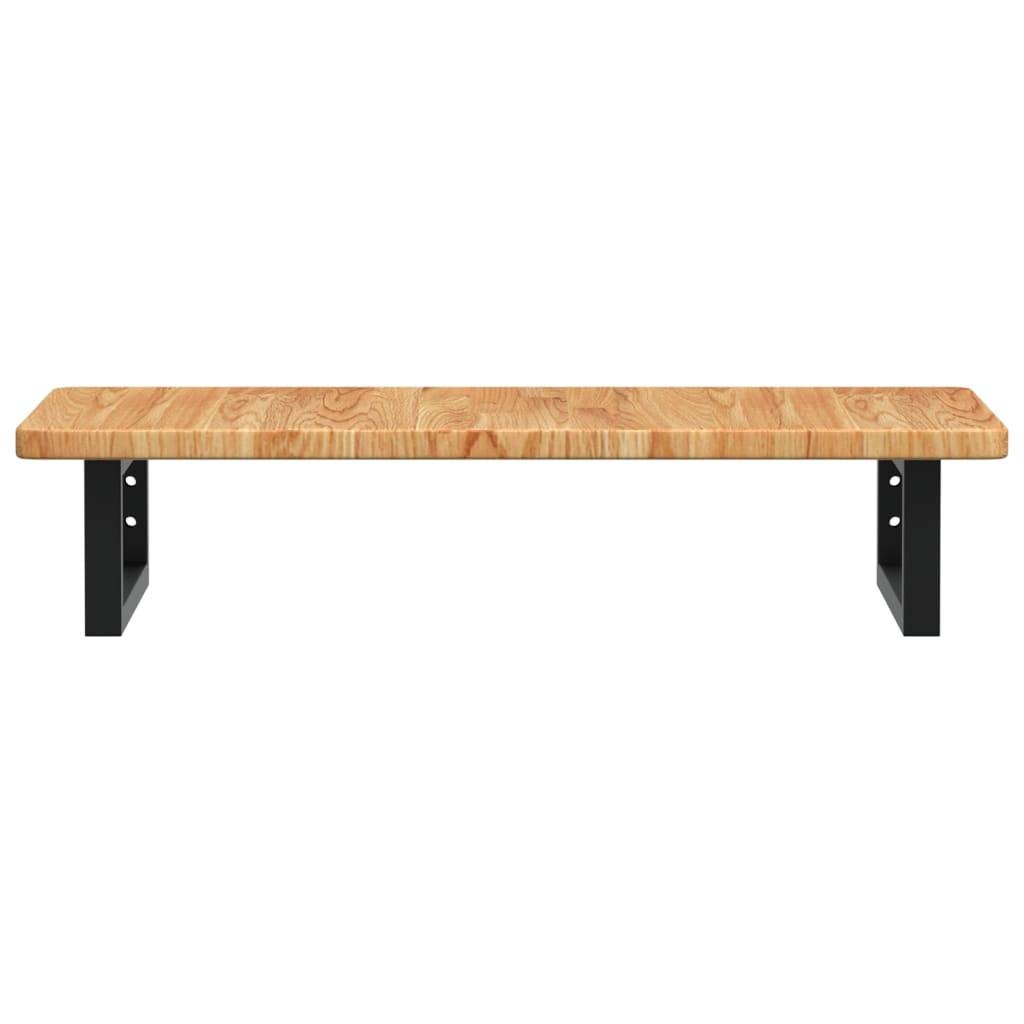vidaXL Waschtischplatte mit Halterung Stahl und Massivholz Eiche