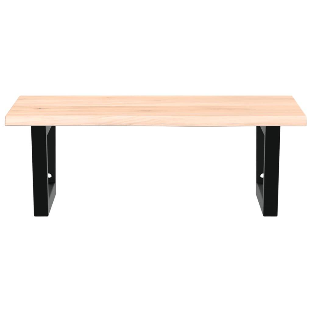 vidaXL Waschtischplatte mit Halterung Stahl und Massivholz Eiche