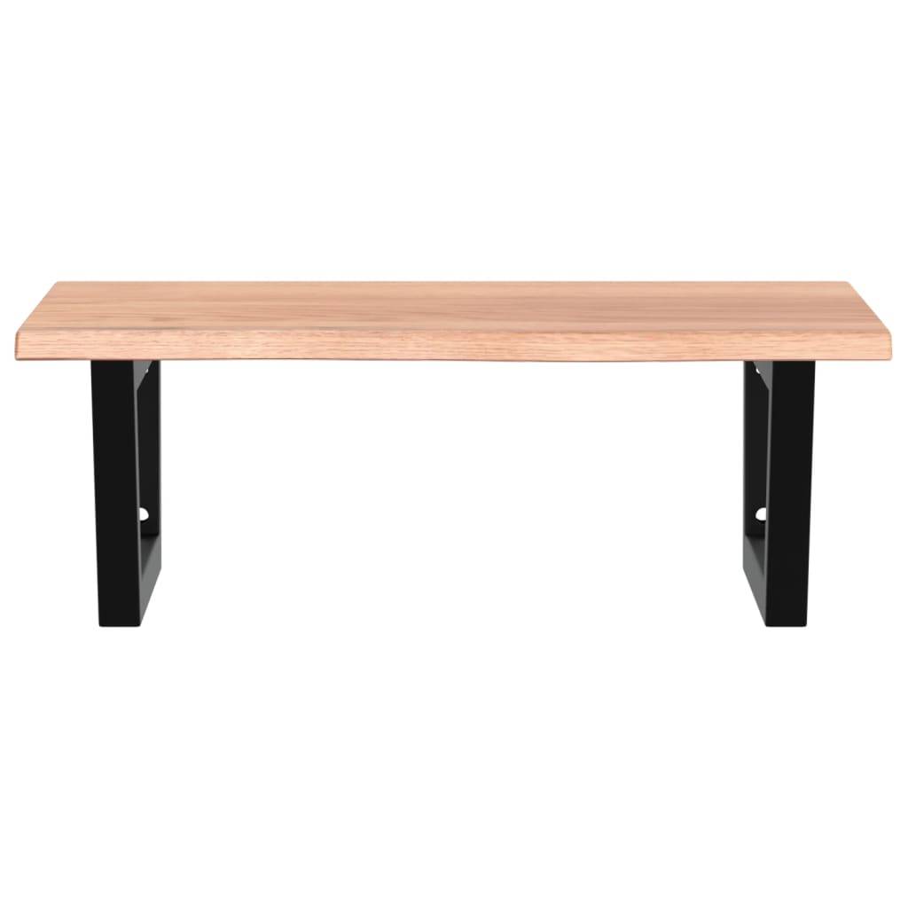 vidaXL Waschtischplatte mit Halterung Stahl und Massivholz Eiche