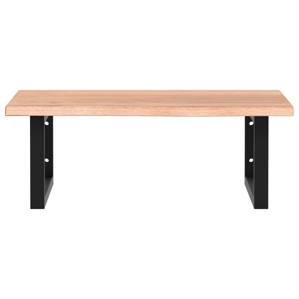 vidaXL Waschtischplatte mit Halterung Stahl und Massivholz Eiche