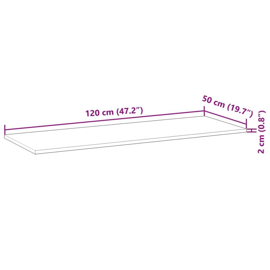 vidaXL Waschtischplatte Ölbeschichtung 120x50x2 cm Massivholz Akazie