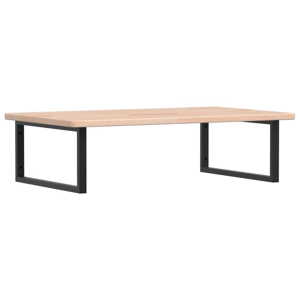 vidaXL Waschtischplatte mit Halterung Stahl und Massivholz Eiche