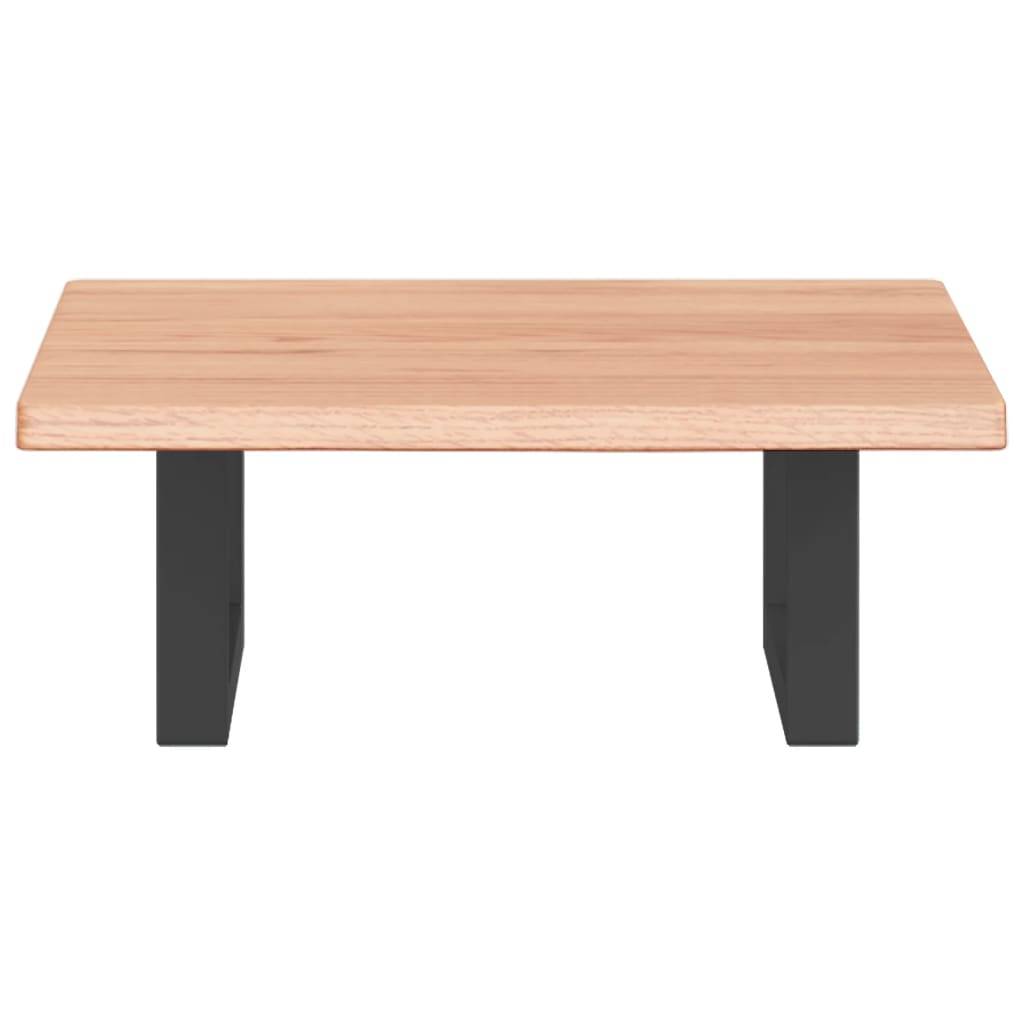 vidaXL Waschtischplatte mit Halterung Stahl und Massivholz Eiche