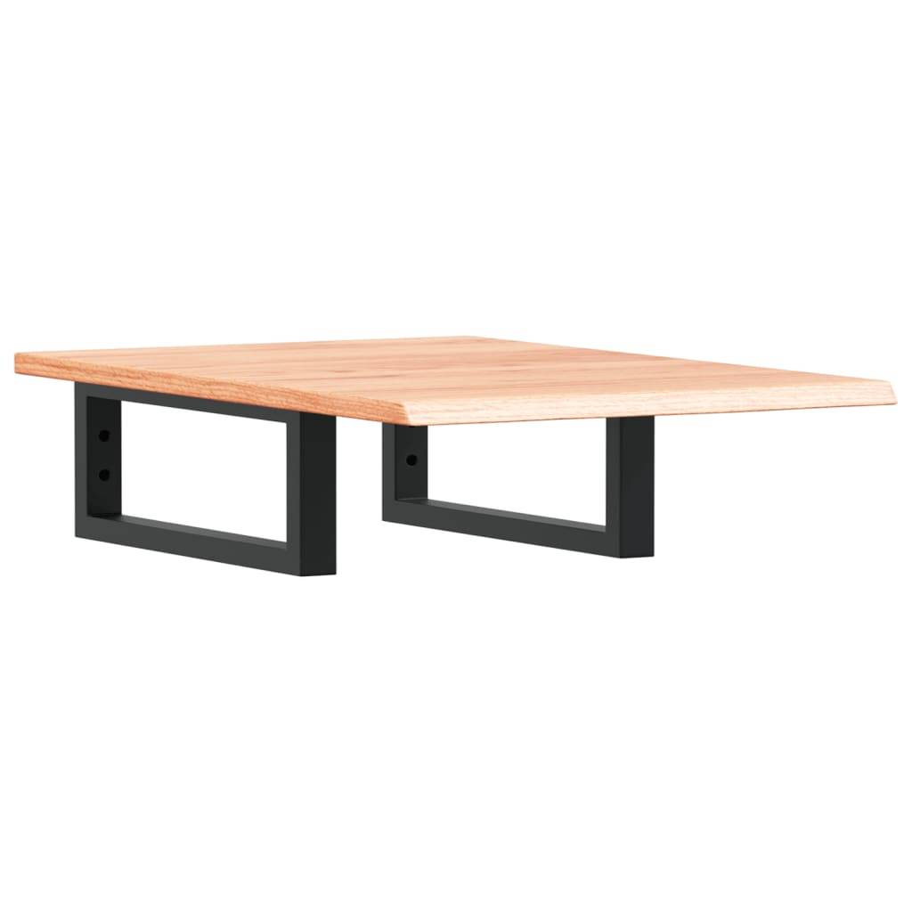 vidaXL Waschtischplatte mit Halterung Stahl und Massivholz Eiche