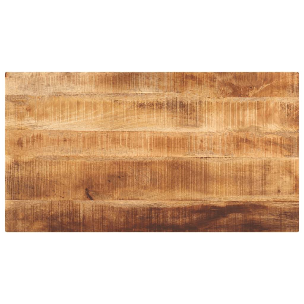 vidaXL Tischplatte 100x60x3,8 cm Rechteckig Raues Massivholz Mango