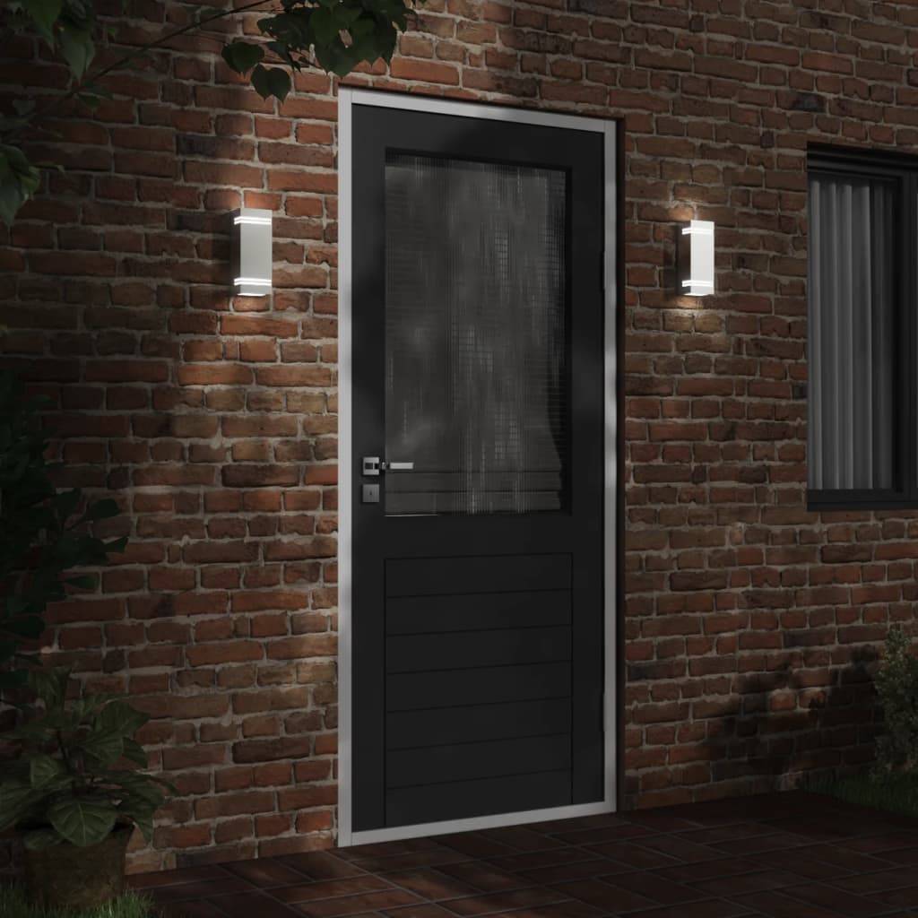 vidaXL Außenwandleuchte Silbern Edelstahl