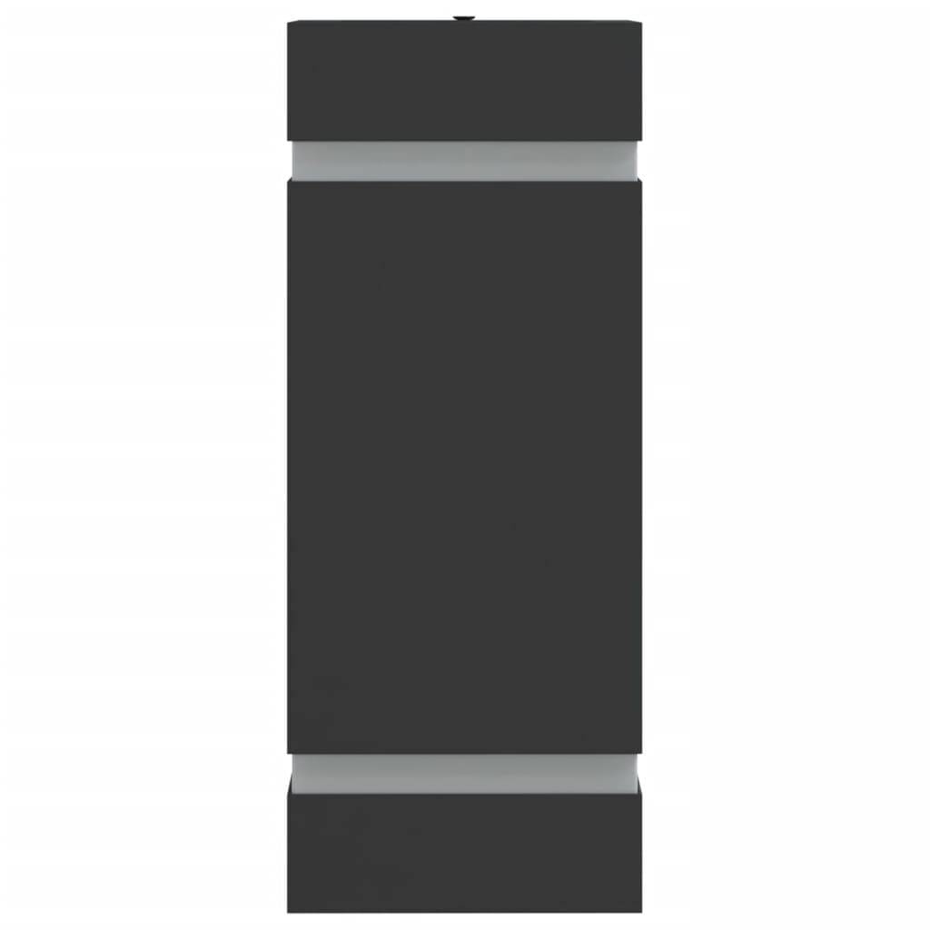 vidaXL Außenwandleuchte Schwarz Edelstahl