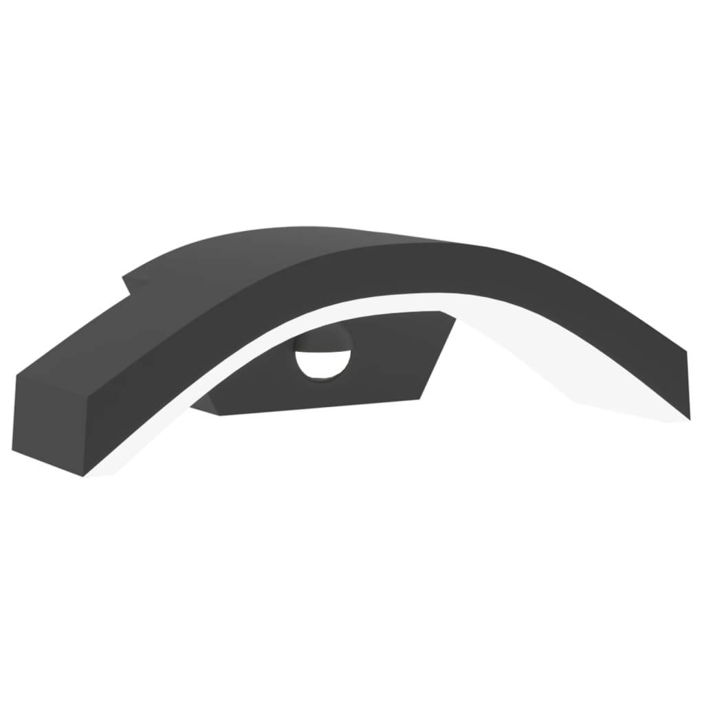 vidaXL LED-Außenwandleuchte mit Sensor Schwarz Aludruckguss