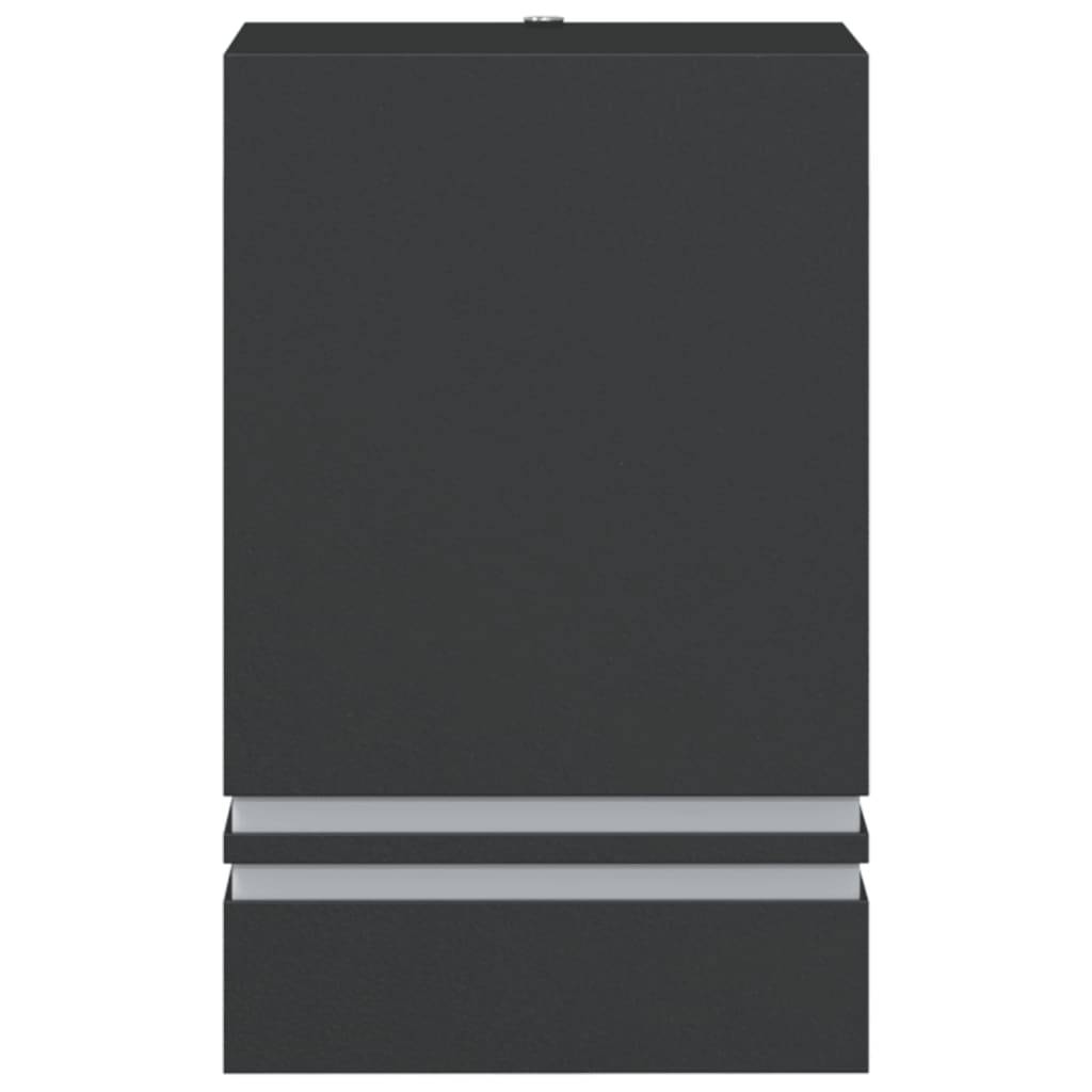 vidaXL Außenwandleuchten 2 Stk. Schwarz Edelstahl