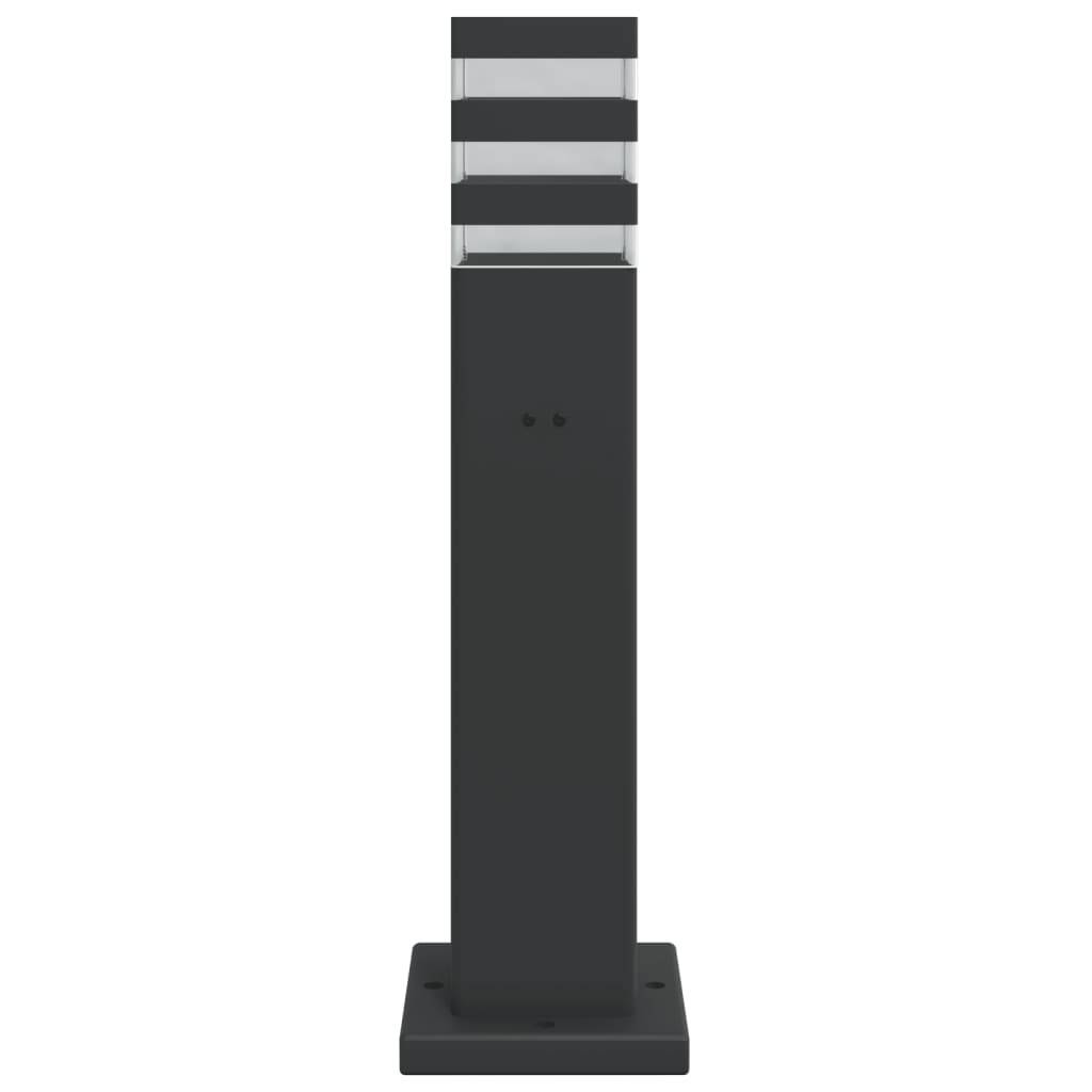 vidaXL Wegeleuchte mit Steckdose Schwarz 50 cm Aluminium
