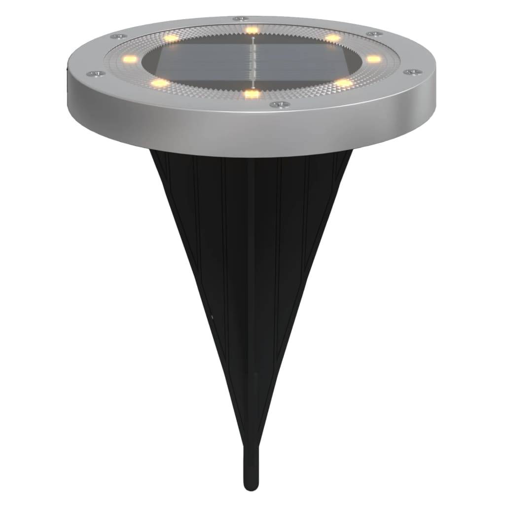 vidaXL Solar-Bodenleuchten mit Erdspieß 12 Stk. Warmweiß