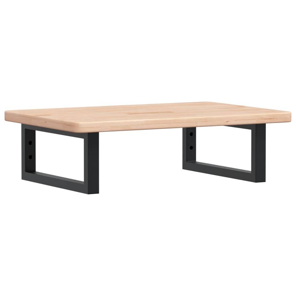 vidaXL Waschtischplatte mit Halterung Stahl und Massivholz Eiche