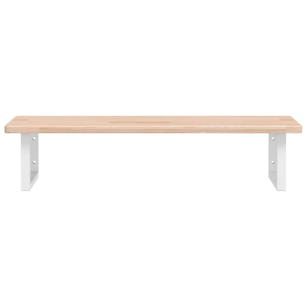 vidaXL Waschtischplatte mit Halterung Stahl und Massivholz Eiche