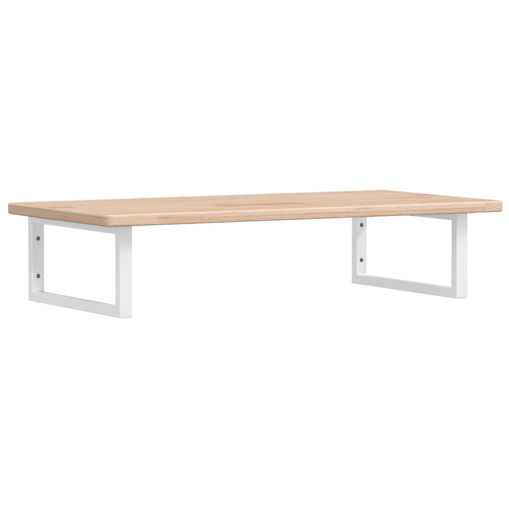 vidaXL Waschtischplatte mit Halterung Stahl und Massivholz Eiche