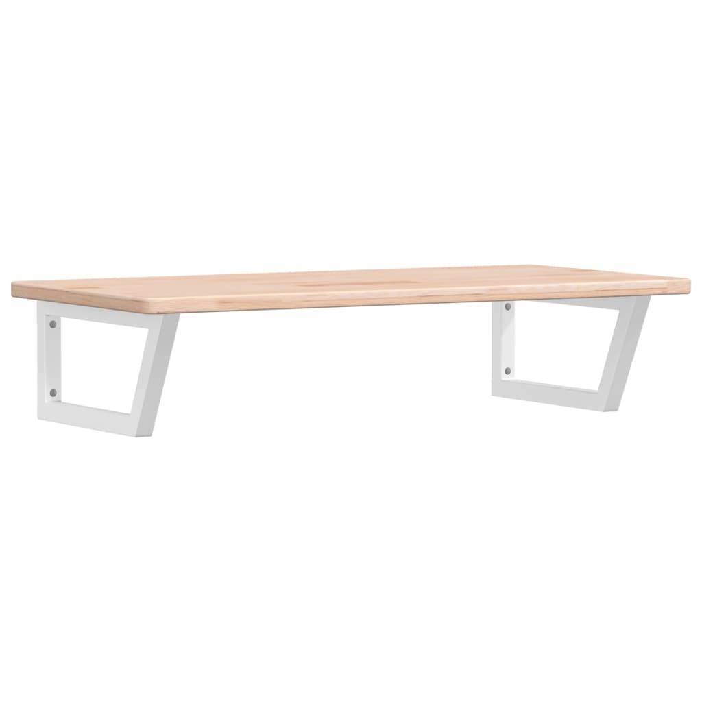 vidaXL Waschtischplatte mit Halterung Stahl und Massivholz Eiche