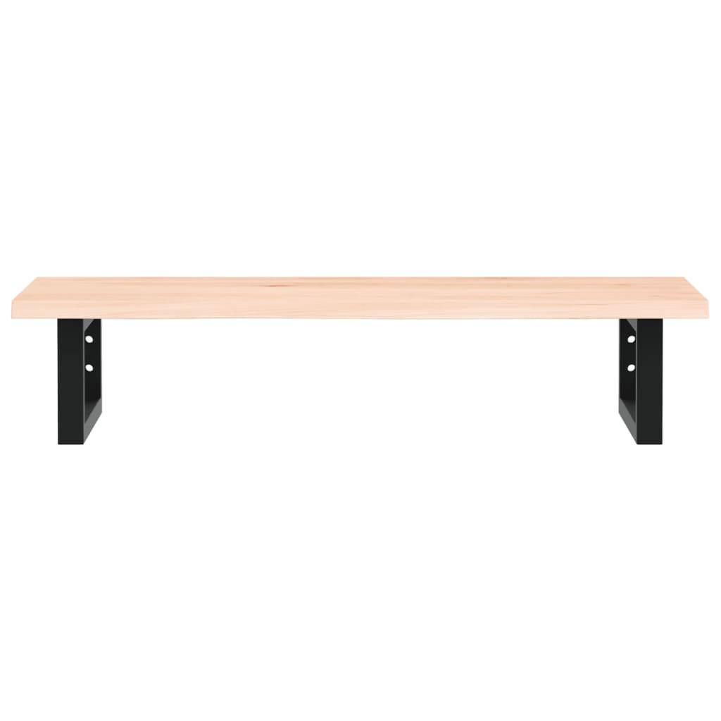 vidaXL Waschtischplatte mit Halterung Stahl und Massivholz Eiche