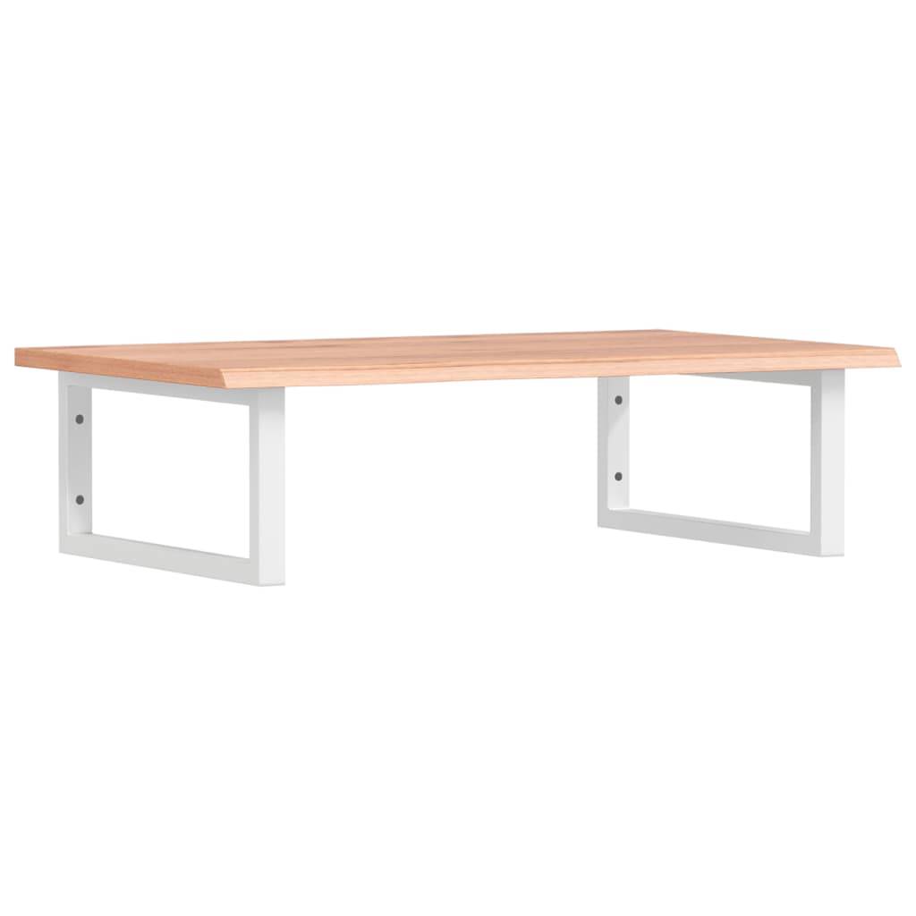 vidaXL Waschtischplatte mit Halterung Stahl und Massivholz Eiche