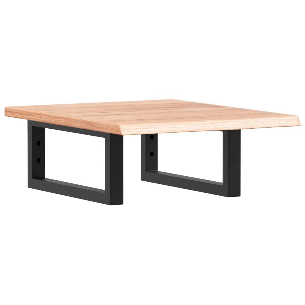 vidaXL Waschtischplatte mit Halterung Stahl und Massivholz Eiche