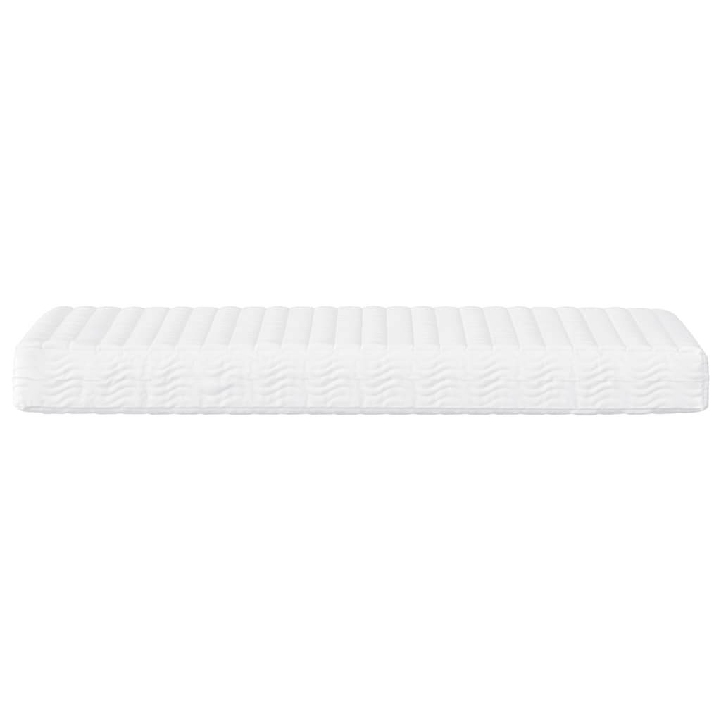 vidaXL Schaumstoffmatratze Weiß 90x220 cm Härtegrad H2 H3